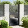 vidaXL Garden Gate Lockable Black 100x180 cm Aluminium