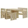 vidaXL 4 Piece Garden Dining Set Impregnated Pinewood
