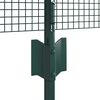 vidaXL Fence with Post Green 0.4 x 50 m Steel and PVC