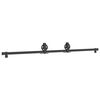 vidaXL Sliding Door Hardware Kit 200 cm Steel Black