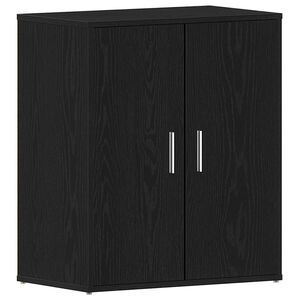 vidaXL Shoe Cabinet Black Oak 60 x 35 x 70 cm Engineered Wood
