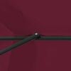 vidaXL Garden Parasol Bordeaux Red 395 x 395 x 245 cm