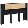 vidaXL Headboard Cabinet Black Oak 160 x 19 x 104.5 cm Engineered Wood