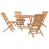 vidaXL Garden Set 5 pcs Brown Solid Teak Wood