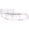 vidaXL Bed Frame without Mattress Wax Brown 120x200 cm Solid Wood Pine