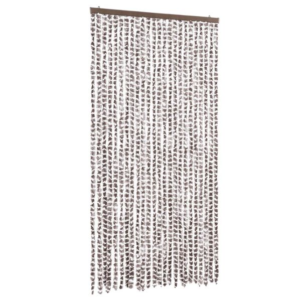vidaXL Insect Curtain Taupe and White 100x220 cm Chenille