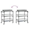 vidaXL Kitchen Trolley Grey Sonoma 81.5x41x92.5 cm Engineered Wood