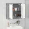 vidaXL Bathroom Mirror Cabinet with Shelf Grey Sonoma 60 x 20 x 60 cm