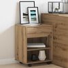 vidaXL Rolling Cabinet Artisan Oak 46x36x59 cm Engineered Wood