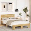 vidaXL Bed Frame with Headboard without Mattress 120x190 cm Solid Wood Oak