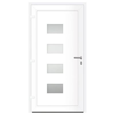 vidaXL Front Door Anthracite 100x200 cm Aluminium and PVC