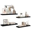 vidaXL Floating Wall Shelves 4 pcs High Gloss Black 80x23.5x3.8 cm MDF