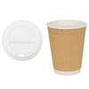 vidaXL Paper Coffee Cups with Lids 1000 pcs 16oz 400ml