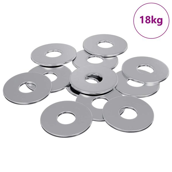 vidaXL Washers 9000 pcs Silver Iron