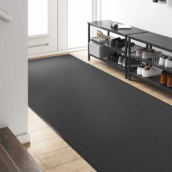 vidaXL Doormat Anthracite and Black 120 x 400 cm Polyamide and PVC