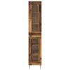 vidaXL Highboard 2 pcs Old Wood Glass