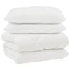 vidaXL Duvet with Pillows 3 pcs White Microfiber and Down Feather