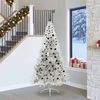 vidaXL Artificial Pre-lit Christmas Tree Silver 240 cm PET