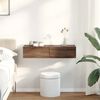 vidaXL Wall Shelf with Drawers Brown Oak 80x33x17 cm Engineered Wood