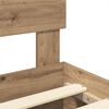 vidaXL Bed Frame with Drawer Artisan Oak 120 x 200 cm Engineered Wood
