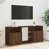 vidaXL TV Cabinet with LED Lights Brown Oak 120x30x50 cm