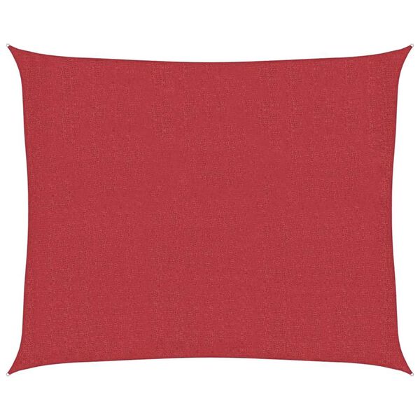 vidaXL Sunshade Sail 160 g/m&sup2; Red 2.5x3 m HDPE