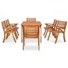 vidaXL 7 Piece Garden Dining Set 150x90 cm Solid Acacia Wood