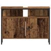 vidaXL Bathroom Furniture Set with Door 4 pcs Old Wood Engineered Wood
