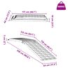 vidaXL Loading Ramp Folding Silver 230 x 44 x 13 cm Aluminium