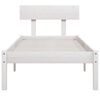 vidaXL Bed Frame without Mattress White Solid Wood 90x200 cm