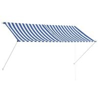 vidaXL Retractable Awning 250x150 cm Blue and White