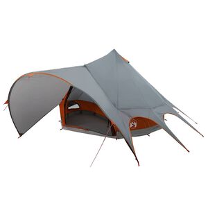 vidaXL Teepee Tent 5-Person Grey and Orange 415 x 415 x 247 cm