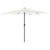 vidaXL Garden Parasol with Steel Pole White 248x248x248 cm