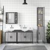vidaXL 4 Piece Bathroom Cabinet Set Grey Sonoma Engineered Wood