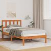vidaXL Bed Frame with Headboard Wax Brown 75 x 190 cm Solid Pine Wood
