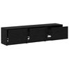 vidaXL TV Cabinet with LED Black Oak 165 x 34 x 40 cm Engineered Wood
