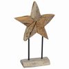 vidaXL Christmas Star Brown 30 x 5 x 45 cm Solid Teak Wood