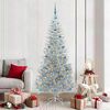 vidaXL Christmas Tree with 300 LEDs with Stand Silver 210 cm PET