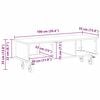vidaXL TV Stand Old Wood 100 x 35 x 35 cm Engineered Wood