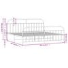 vidaXL Metal Bed Frame without Mattress with Footboard Black 200x200cm
