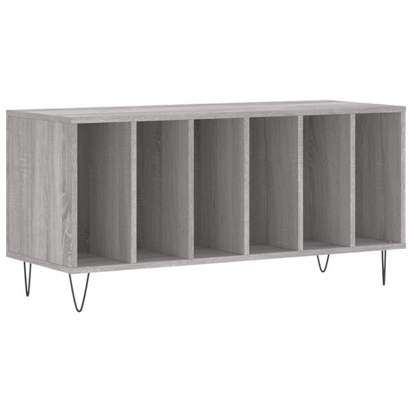 vidaXL Record Cabinet Grey Sonoma 100x38x48 cm Engineered Wood