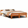 vidaXL Bed Frame without Mattress Wax Brown 160x200 cm Solid Wood Pine