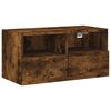 vidaXL TV Wall Cabinet Smoked Oak 60x30x30 cm Engineered Wood