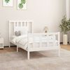 vidaXL Bed Frame without Mattress White Solid Wood Pine 90x200 cm
