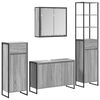 vidaXL Bathroom Furniture Set 4 pcs Grey Sonoma Engineered Wood