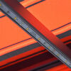vidaXL Manual Retractable Awning with LED 350x250 cm Orange and Brown
