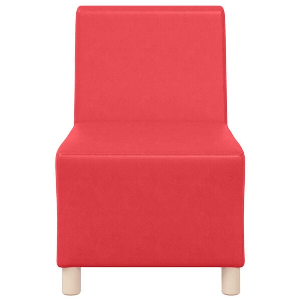 vidaXL Modular Sofa Unit Armless Red 55 x 74 x 82 cm Faux Leather