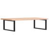 vidaXL Basin Shelf Wall Mounted Steel and Solid Wood Beech