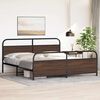 vidaXL Metal Bed Frame without Mattress Brown Oak 200x200 cm