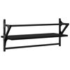 vidaXL Wall Shelves with Bars 2 pcs Black 65x25x30 cm